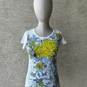 POINT ZERO ALL OVER PRINT "FLORAL" TOP